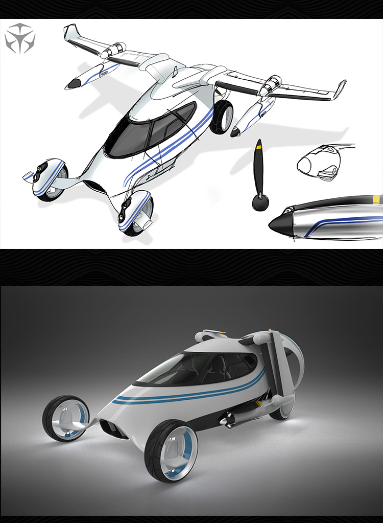 陸空飛行器概念車“犀牛” 3D建模、設計流程與模型庫開發(fā)